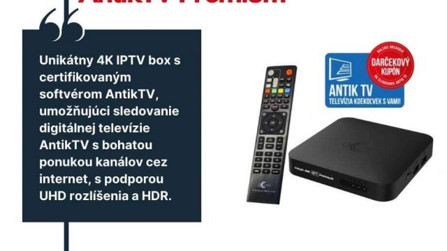 Novinka: uClan USTYM 4K ANTIK OTT – CERTIFIKOVANÝ IPTV BOX OD ANTIKU